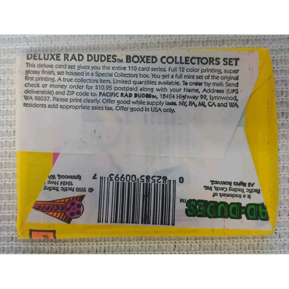 1990 Pacific Rad Dudes Sealed 10 Card Wax Pack